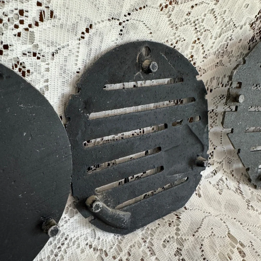 Vintage Metal Decorative Trivet Set 3 Humorous Home Quotes Black Yellow Rustic